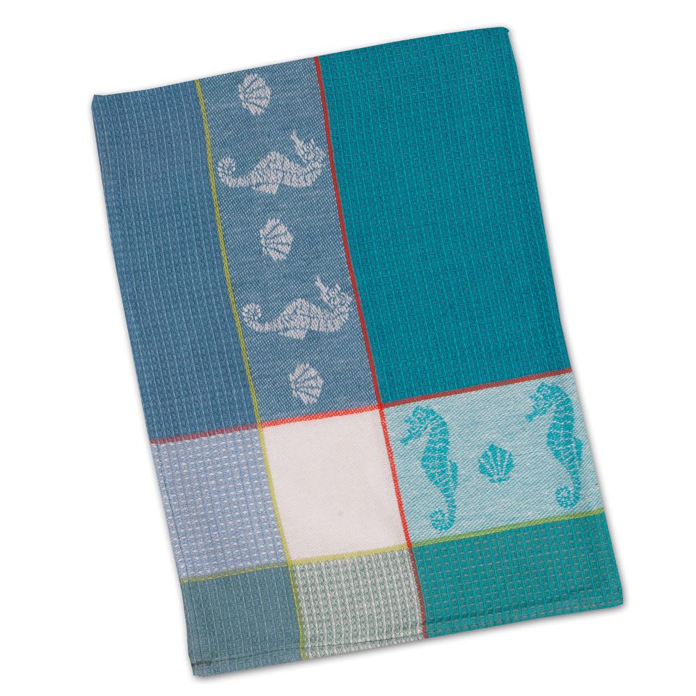 Seahorse Reef Cadet Waffle Weave Kitchen Towel
