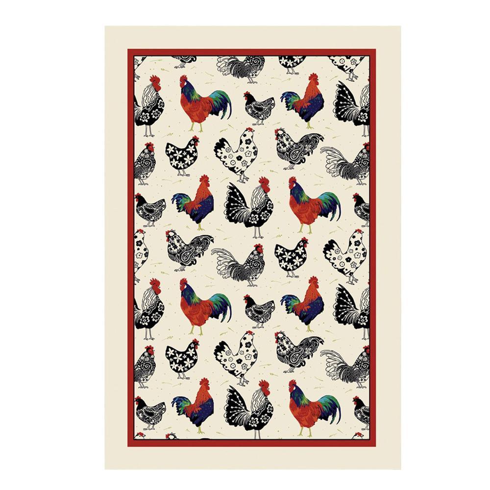 Roosters Tea Towel