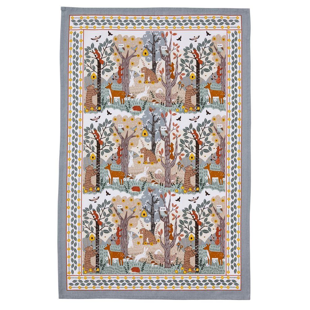 Wildwood Animals Cotton Kitchen Tea Towel