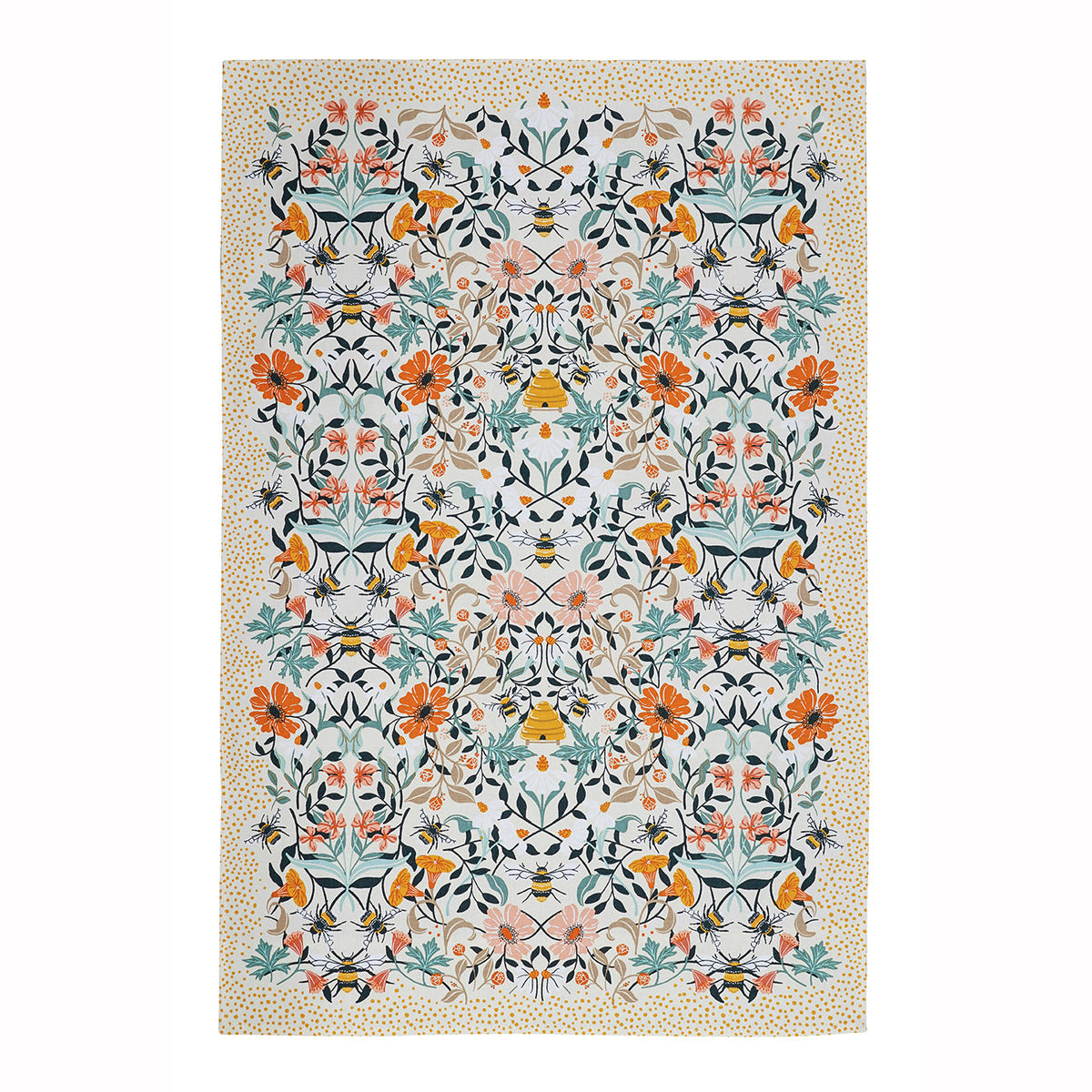 Honey Bee Bloom Cotton Tea Towel