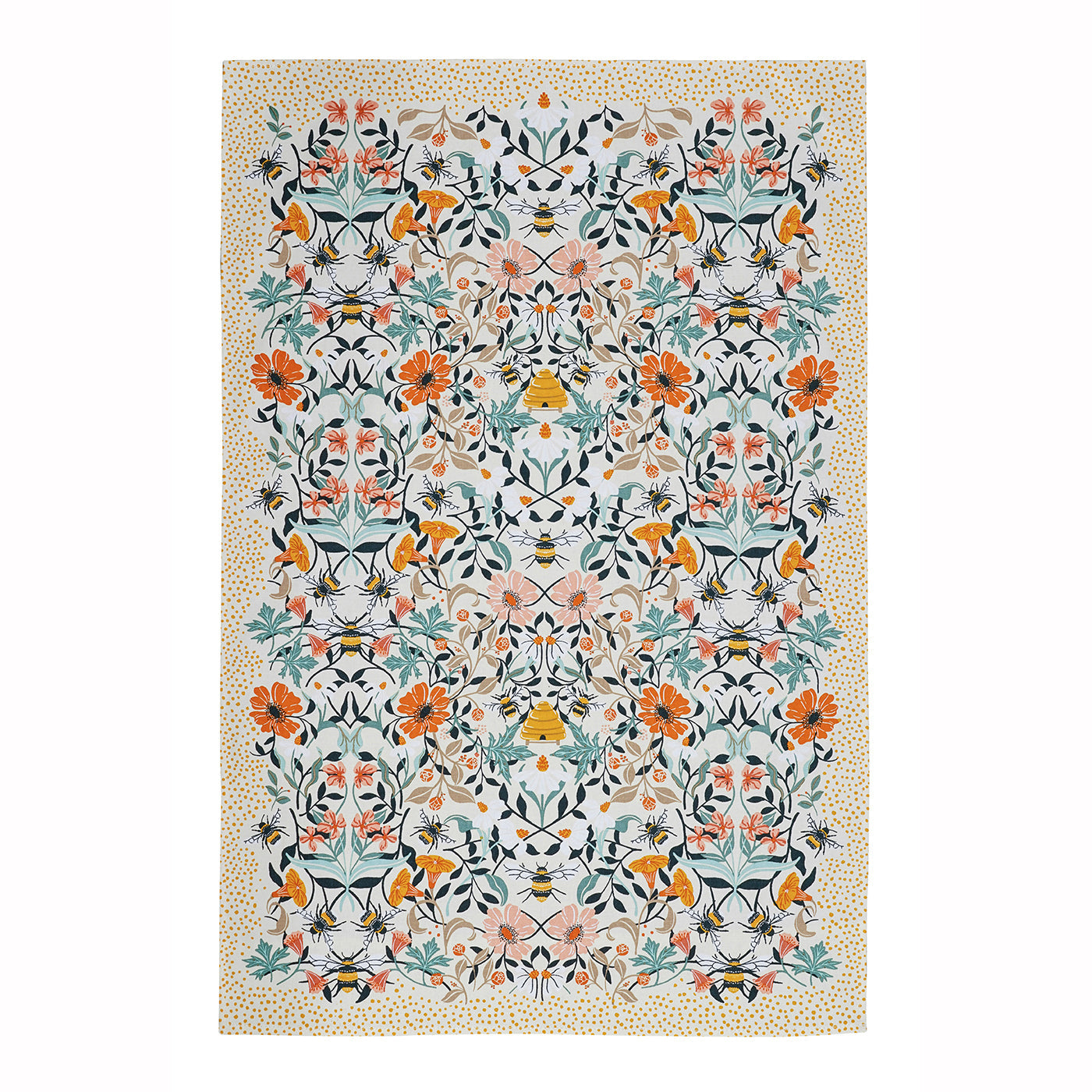 Honey Bee Bloom Cotton Tea Towel