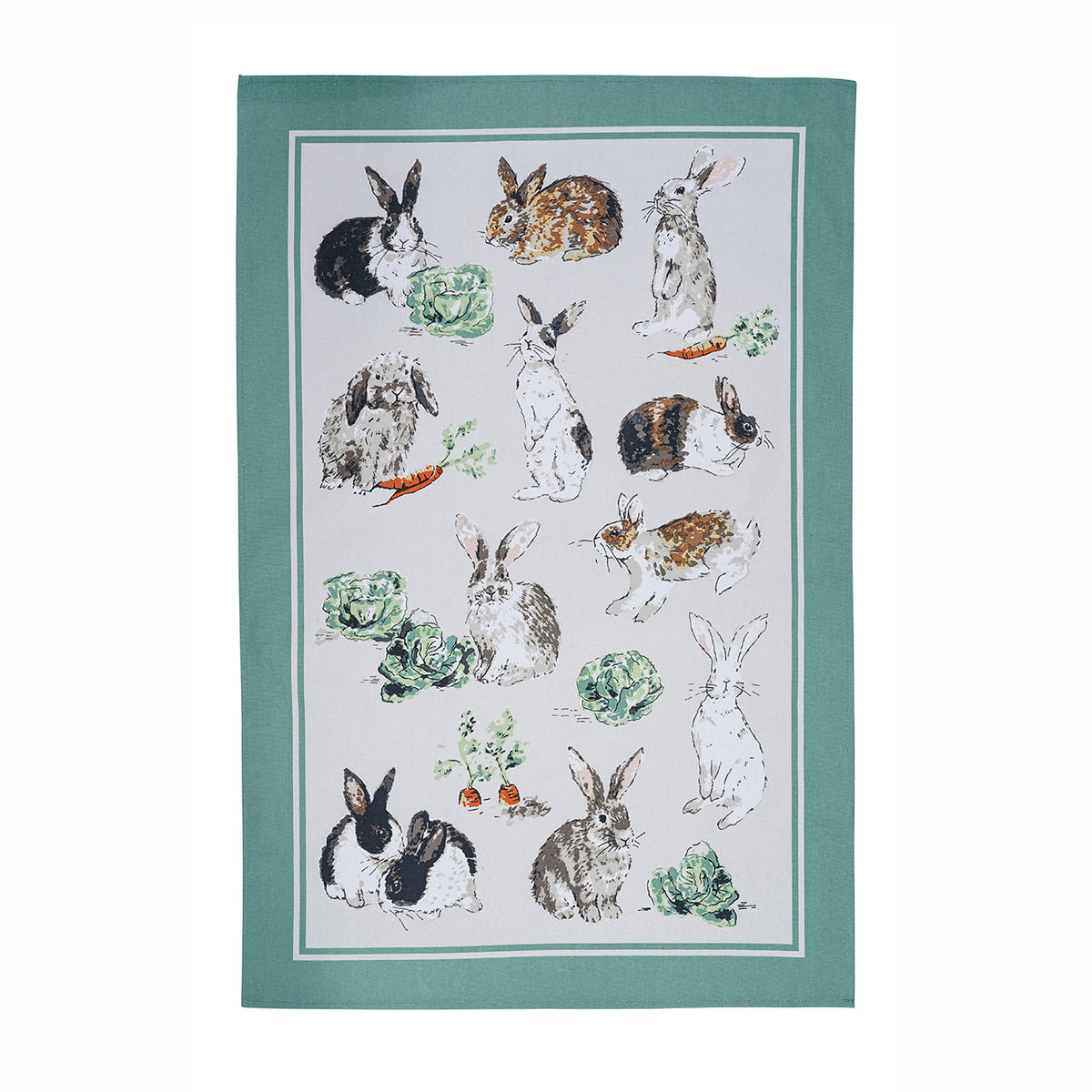 Rabbit Patch Cotton Tea Towel