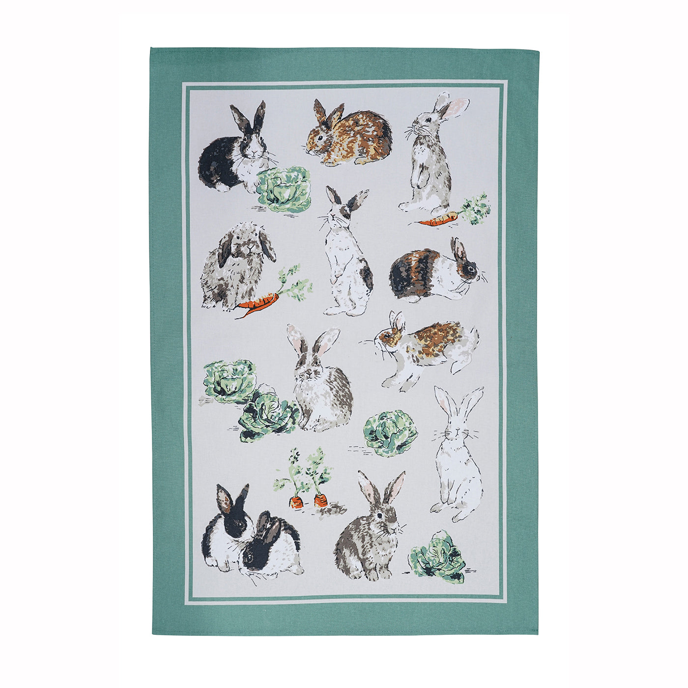 Rabbit Patch Cotton Tea Towel
