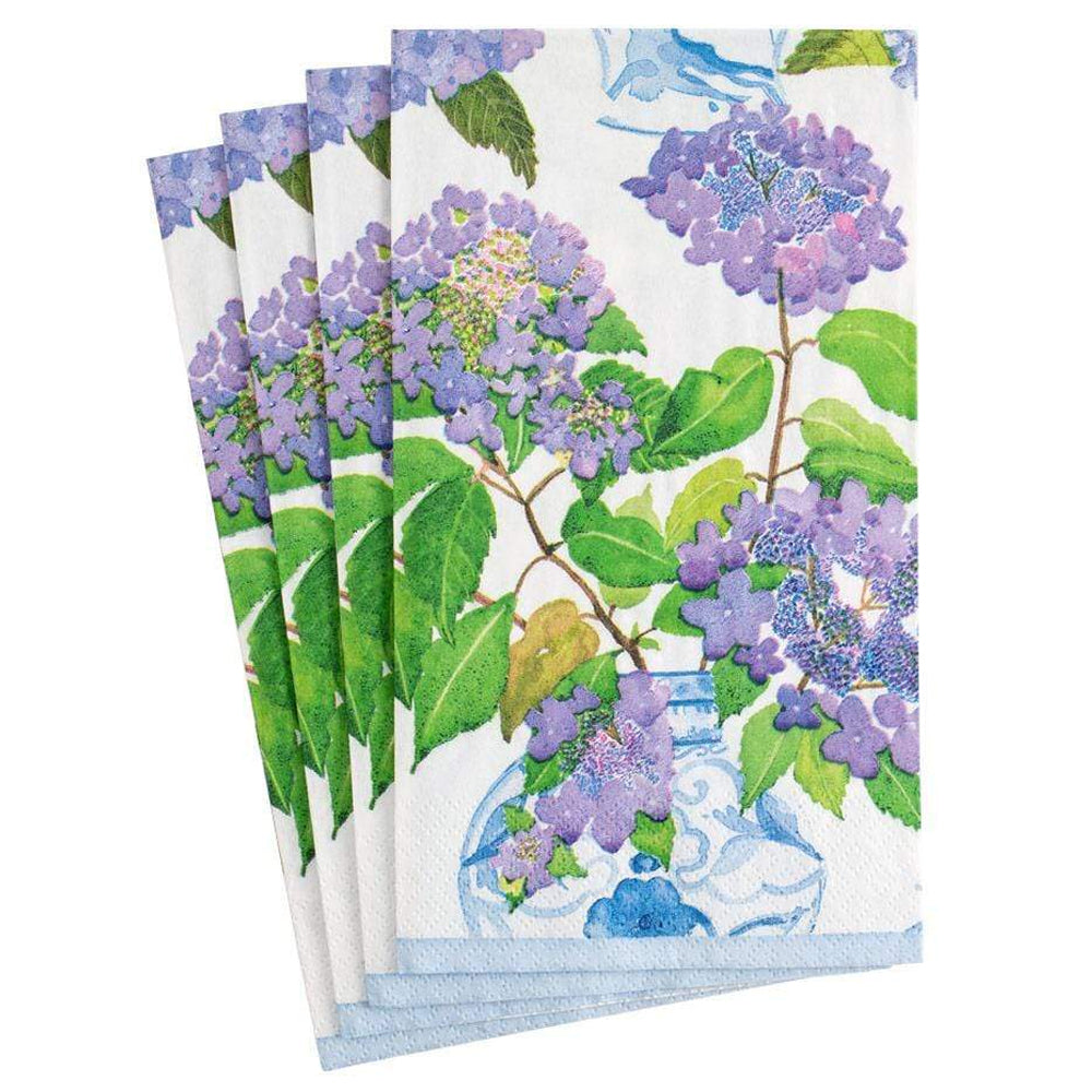 Hydrangeas and Porcelain Paper Guest Towels - Buffet Napkins